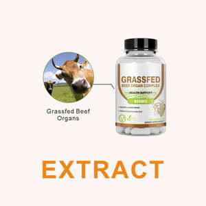 קפסולות איברים מבקר מרעה, מותג פרטי OEM/ODM, תומכות בבריאות הגוף המלאה למבוגרים, תוסף תזונה מורכב מאיברי בקר מרעה - Product Image 3