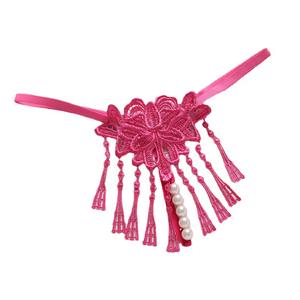 Bragas sexis de encaje de perlas para chicas, bragas de mujer, Tanga transparente con entrepierna abierta, ropa interior fina, lencería femenina 0780 - Product Image 6