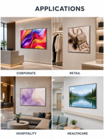 Affichage numérique intérieur ultra-plat de 43 pouces, écran LCD publicitaire encastré mural avec coque arrière en métal plat