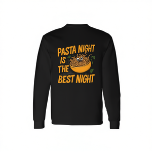 T-shirt à manches longues promotionnel pour soirée pâtes – Le meilleur pour vos soirées pâtes - Product Image 3