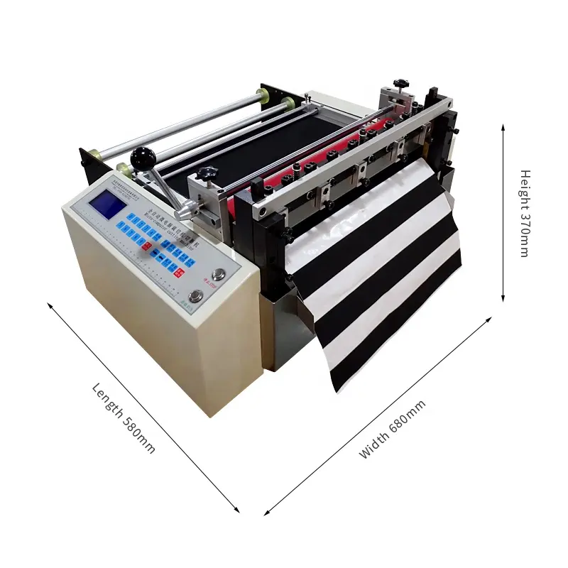 HD-400B Automatische Snijmachine Flanel Zelfklevende Siliconenrubber Slicer Eva Foam Dubbelzijdige Tape Half Gesneden Machine