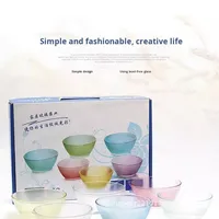 Ensemble de Bols à Perles en Verre Colorées Jetables pour Maison, Desserts, Salades, Fruits – Idéal pour Fêtes, Cadeaux et Événements