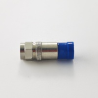 Cable de antena personalizado de 75ohm, Conector de compresión macho tipo F coaxial Rf a prueba de agua para Cable RG6