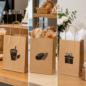 Sac fourre-tout, trousse de maquillage pour femmes, sac de shopping en papier de luxe personnalisé, sac fourre-tout en papier imprimé, emballage sérigraphié - Product Image 3