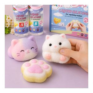 Paquete de materiales de silicona para moldes de animales, OEM de fábrica, cavidades, tarros de colores, rellenos de perlas, guantes, vasos, libro de instrucciones - Product Image 6