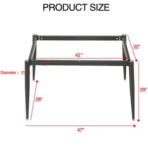 قواعد طاولة صناعية حديثة للمطاعم أرجل مربعة من الفولاذ الزهر إطارات من الحديد الزهر لطاولة الطعام قواعد طاولة معدنية لتناول الطعام - Product Image 2