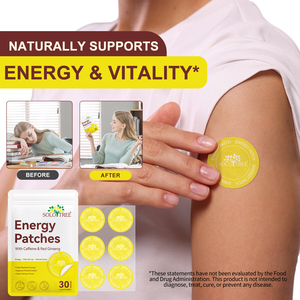 Solotree giúp bổ sung năng lượng duy trì tập trung các bản vá lỗi năng lượng Enhancer vitamin và caffeine năng lượng transdermal các bản vá lỗi - Product Image 4