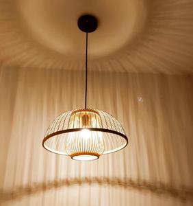Bamboo <b>Toothpick</b> Bowl Lantern Natural Woven Hanging Light Handmade Bamboo Pendant Lamp OEM Supplier Vietnam - Product Image 2