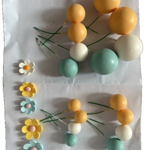 Juego de 21 Piezas de Decoración Popular para Pasteles de Cumpleaños, Bolas de Espuma para Decoración de Pasteles, Bolas Doradas, Adornos para Pasteles Más Vendidos - Product Image 2