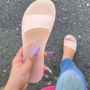 Summer Outdoor <b>Clear</b> <b>Heels</b> Slippers <b>Women</b> Sandals Shoes High Pumps Transparent Wedding Sexy Flat Lighted Quick Dry - Product Image 2