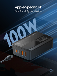 Adaptateur de chargeur de bureau multifonctionnel universel pour téléphone portable et ordinateur portable LDNIO A4809C 100W GaN à charge rapide avec 4 ports - Product Image 4