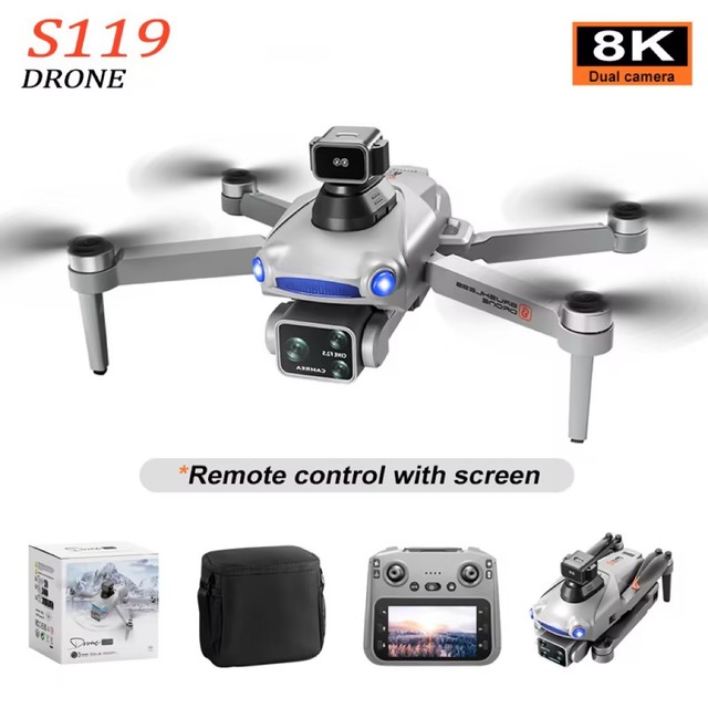2026Hot Sales S119 Mini Drone Camera GPS Return-to-Home Function Beginner Quadcopter Aerial Photography Foldable 100m