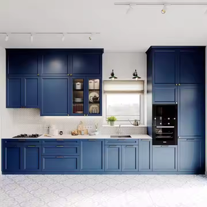 סגנון אמריקאי מודרני מלא ריהוט לבית מטבח ארונות במפעל l בצורת שטוח מארז מטבח שטוח מארז ארונות mdf case - Product Image 2