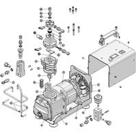 Compresseur d'air numérique PCP 2026 haute pression 4500 PSI à vis, alimenté au gaz, moteur d'air 300 bars avec roulement à engrenages pour le gonflage d'air
