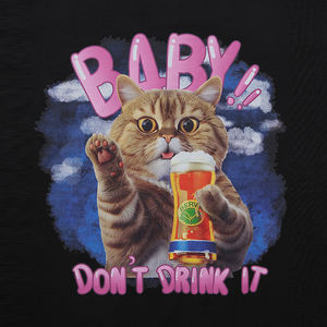 Camiseta de hombre de calle de peso pesado con logotipo e imagen Camiseta de gran tamaño personalizada para hombre Camisetas gráficas con estampado - Product Image 2