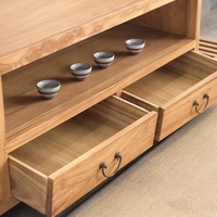 Meuble de salon de style chinois en bois d'orme massif, meuble TV avec tiroirs pour chambre à coucher et salle à manger