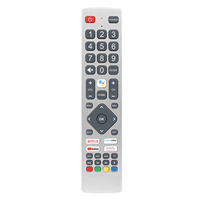 Télécommande vocale à code fixe SHWRMC0133 Argent et Noir 2 piles AAA pour téléviseur Aquos 4K