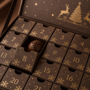 Scatola Calendario dell'Avvento in Cartone Rigido FSC per Alimenti, Scatola Regalo Personalizzata per <span class=keywords><strong>Cioccolatini</strong></span> e Caramelle Natalizie con Chiusura Magnetica, Confezione in Carta - Product Image 2