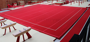 HAOGYM 体操用フロアマット アクロバット用 柔軟なフィットネス ローリングフォームマット タンブルトラック スプリングフロアマット - Product Image 4