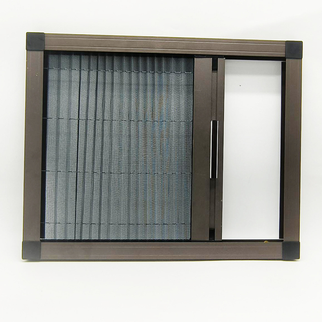 Aluminium Sliding Door Retractable Screen Home Use Polyester Fiberglass Pleated Mesh Netting Window Screen