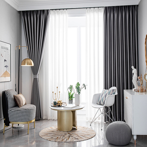 Rideaux occultants gris thermiques isolants pour chambre/salon – Rideaux occultants haut de gamme en gros - Product Image 3