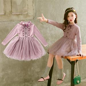 Vestido de Fiesta al por Mayor para Niñas, de Manga Larga, Estilo Princesa Musulmana, Elegante, de Algodón con Volantes, para Niños, Ropa de Disfraces - Product Image 2