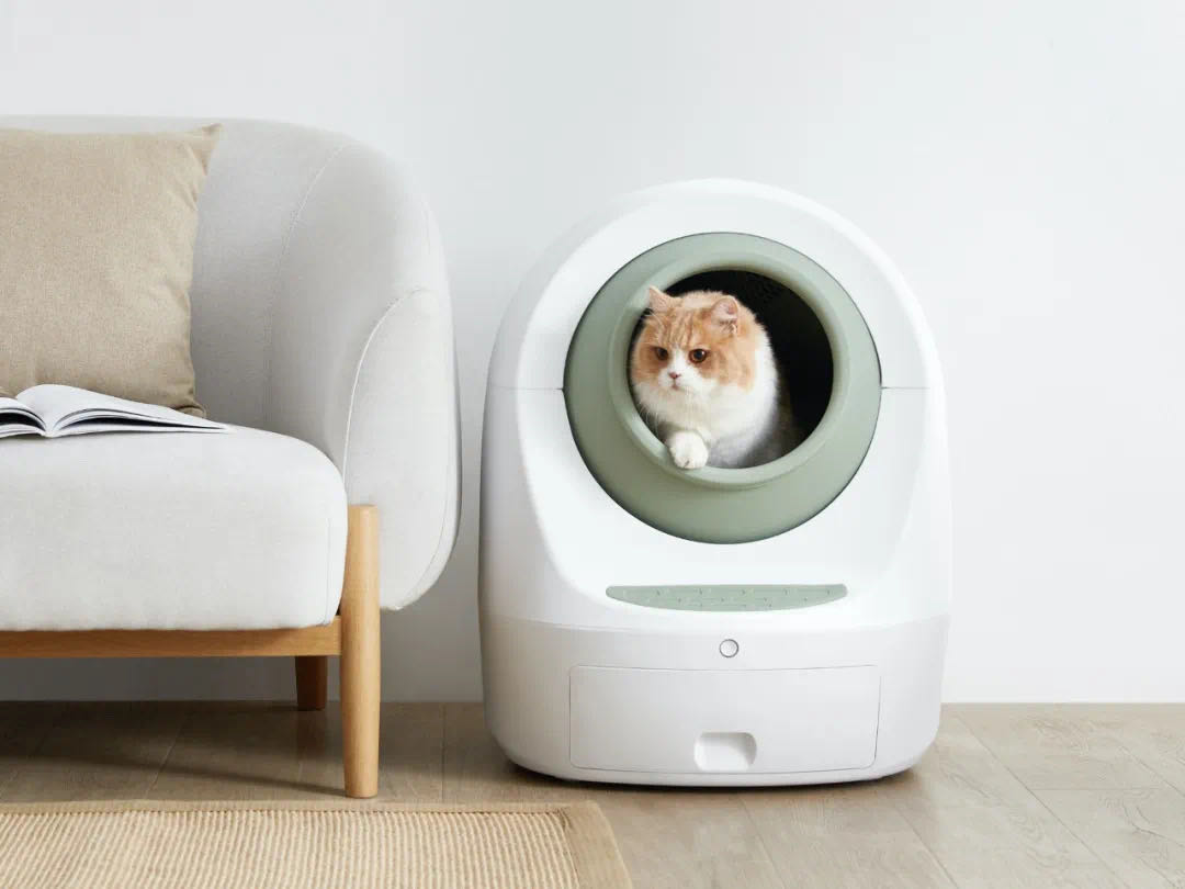 自動猫トイレ ホワイト クリーニングセット付き 自動 ネコトイレ 【 Cat'sEgg Ver.3 ホワイト 】 コンパクト