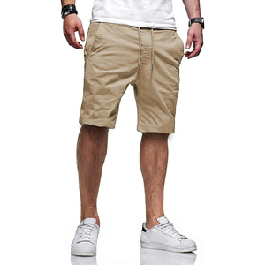 Protego Men's Gray <b>Canvas</b> <b>Plain</b> Dyed Summer Knitted Shorts High Waist Drawstring Casual Breathable Quick Dry Midweight - Product Image 1