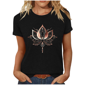 Women's <b>Y2K</b> Style Breathable Printed T-<b>shirt</b> with EL Flashing Hollow Logo Design Regular Fit Short-Sleeved Casual Top - Product Image 1