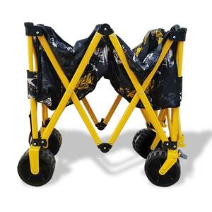 Chariot de plage pliable tout-terrain, chariot utilitaire portable pour le camping, chariot de jardin pliable - Product Image 6