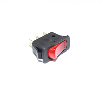 Interrupteur à bascule moyen en plastique à enclenchement rapide série KCD3 T105 ON-OFF 3 broches SPST avec LED rouge pour bateau et marine