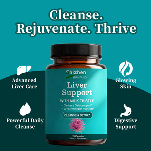 Capsules <span class=keywords><strong>de</strong></span> soutien hépatique naturel avec chardon-Marie, 70 unités, pour la purification et la détoxification du foie - Product Image 3