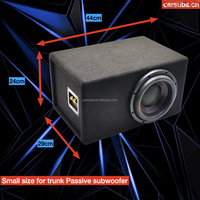 Caja Pasiva de Subwoofer Tipo Tubo de 8 Pulgadas para Camioneta, VAN, SUV, Auto, 500W RMS, Bajos Potentes, Pico de 1000W, Subwoofer con Puerto para Coche de 8"