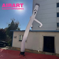 Danseur gonflable blanc personnalisé, Danseur gonflable en tissu Oxford, Tube publicitaire gonflable