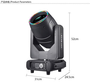 AOMEI Beam 295W 14r Lumières à tête mobile à <span class=keywords><strong>double</strong></span> prismes Sharpy <span class=keywords><strong>Lyre</strong></span> 15Gobos DMX512 CRI 95 300000 Lumens Éclairage de scène pour mariage - Product Image 6
