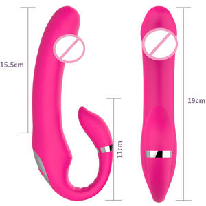 Dubbele Kop C-Type Dildo Vagina Clitoris Orgasme Vibrator Vrouwelijke Masturbatie <span class=keywords><strong>Massage</strong></span> Seksspeeltjes Voor Vrouwen - Product Image 5