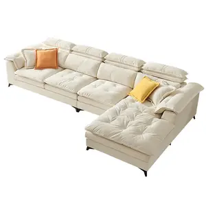 Casa soggiorno bianco crema beige divano interni disegni comfort divano letto