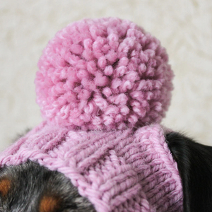 Solid Luxury Personalized Knitting Pattern Mini Dachshund Dog <b>Hat</b> Modern Classic Festival Winter Fashion Gift for Small Dogs - Product Image 2