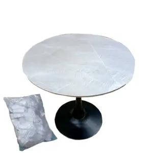 Toalha de mesa descartável PE engrossar elástico flexível para mesas retangulares redondas caber resistente a poeira e manchas