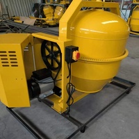 Bétonnière mobile sur roues 6-8m³/h, mélangeur de ciment et de mortier portable pour chantier de construction