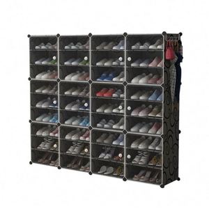 Scatola Portascarpe Impilabile Trasparente Nera con Apertura Frontale in Plastica - Product Image 5