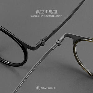 Lunettes de vue rondes pour hommes Linde 2720 en titane pur, design léger, origine Danyang - Product Image 2