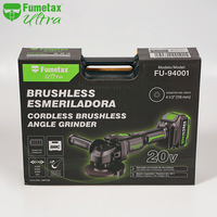 FUMETAX Mini Gerinda Sudut Profesional Industri Tanpa Kabel Bertenaga Baterai dengan Motor Brushless, Diameter Disc 115mm untuk Pengkondisian Permukaan Geser