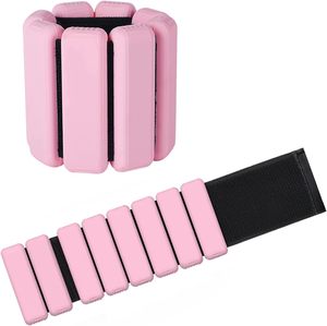 Paire de poids réglables en silicone pour chevilles et poignets (1LB/2LB/4LB) – Bracelet lesté personnalisé pour Yoga, Danse, Pilates, Exercices aquatiques, Jogging - Product Image 1
