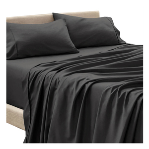 Draps de lit en coton égyptien 200 fils, blancs, tissés, modernes, draps unis - Product Image 2
