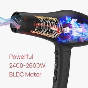 Salón profesional Secado rápido Alta velocidad Viento fuerte Motor BLDC 2400W <span class=keywords><strong>2600W</strong></span> <span class=keywords><strong>Secador</strong></span> <span class=keywords><strong>de</strong></span> <span class=keywords><strong>pelo</strong></span> - Product Image 2