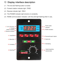 Controlador de Velocidad de Motor Digital Multifunción con Pantalla Digital y Control MCU UX-52 de 400W, AC220V, Regulador de Precisión, Avance y Retroceso, 50/60hz