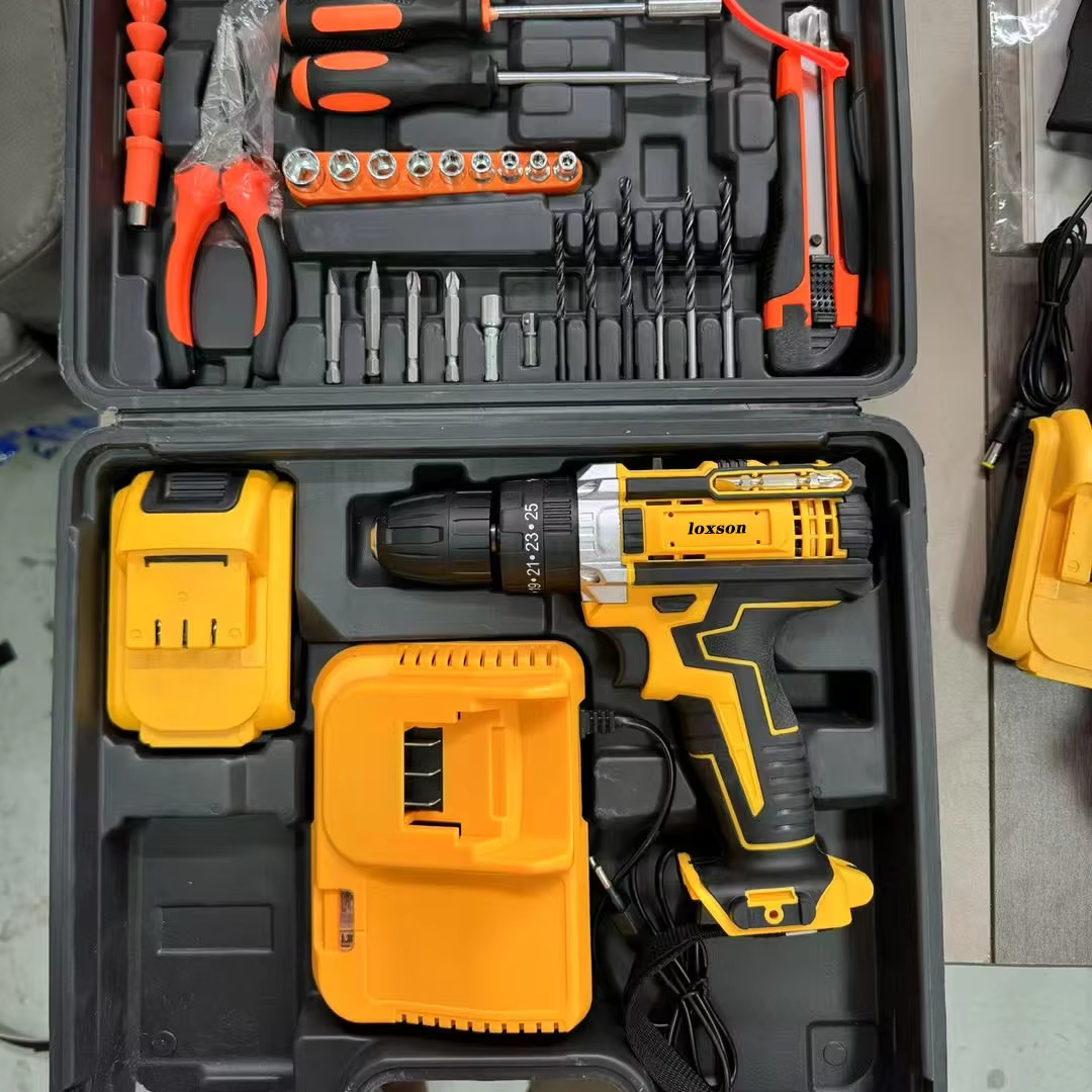 OEM, оптовая продажа, набор электроинструментов Dewalt 21 В/24 В/48 В, беспроводная дрель 21/24/48 В с 2 прочными батареями, дешевая ручная отвертка