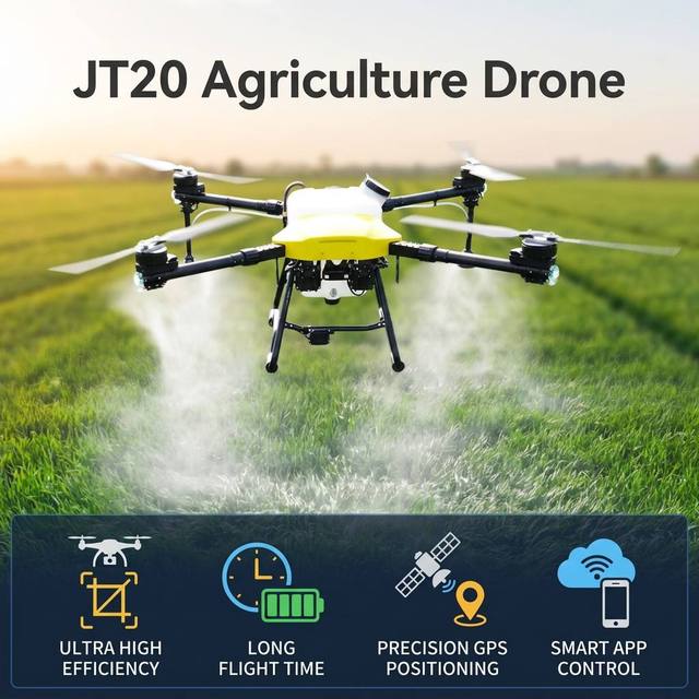 Agricultural Sprayer Drone Autonomous GPS Crop Protection UAV with Precision Flow Control and CE RED Certification