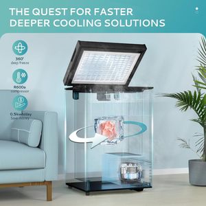 EUHOMY Chest <b>Freezer</b> 2.8 Cu.Ft Removable Basket Manual Defrost Freestanding Black Deep Freezing <b>Mini</b> <b>Freezer</b> - Product Image 5